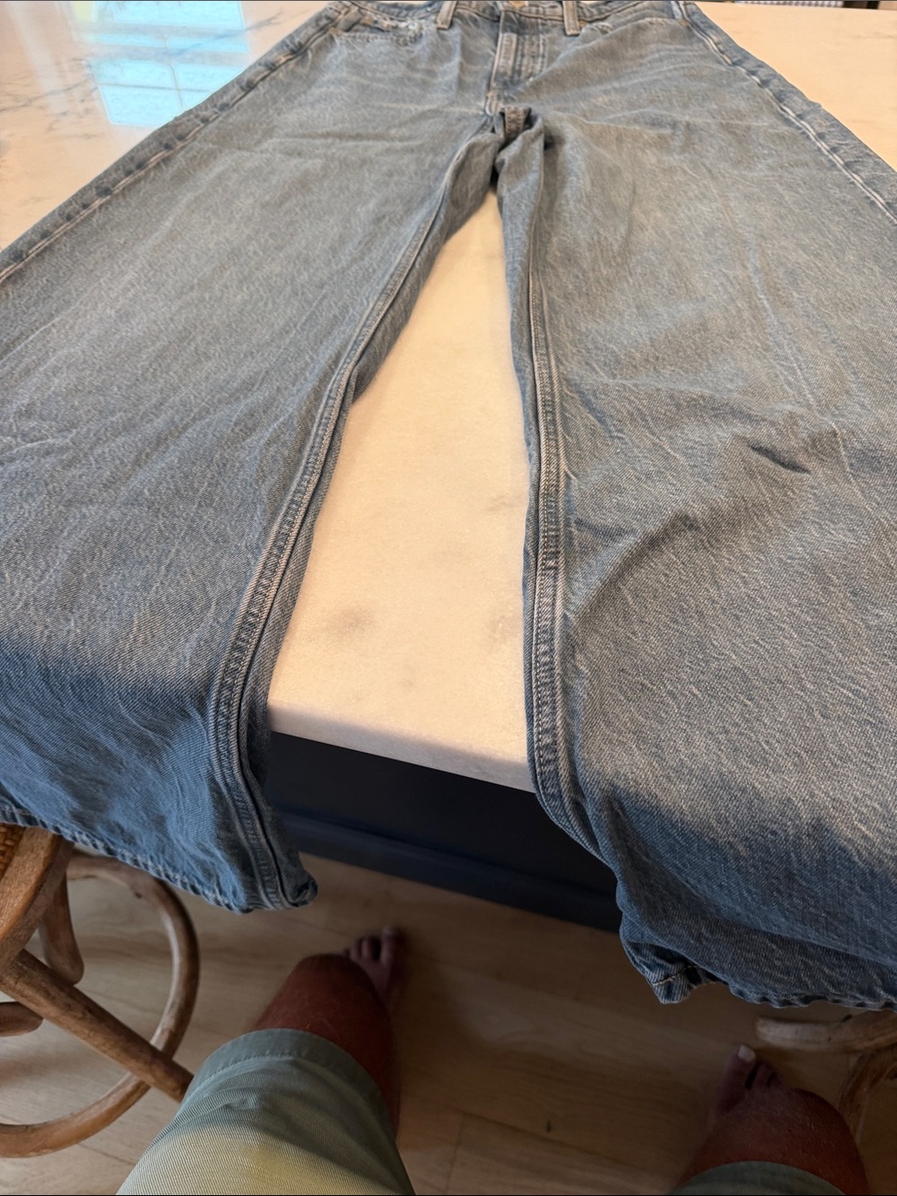 Banana Republic Women's Light Blue Wide Leg Jeans